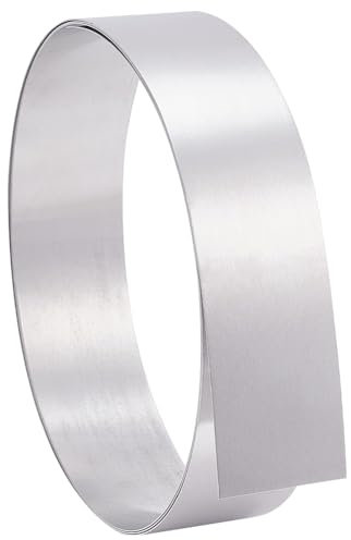 PH PandaHall 200x5cm Rotolo di Lamiera di Alluminio Strisce Metalliche in Rotolo, Argento Lamiera di Alluminio Striscia di Alluminio Pieghevole per Industria Artigianato Fai Da Te