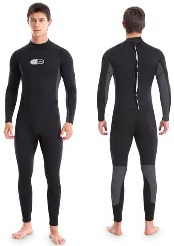 Neoprenanzug für Herren, Neopren Herren Tauchanzüge Neoprenanzug Herren Lang, 3mm Neoprenanzug Herren Wetsuit für Tauchen Surfen Schnorcheln Kajakfahren