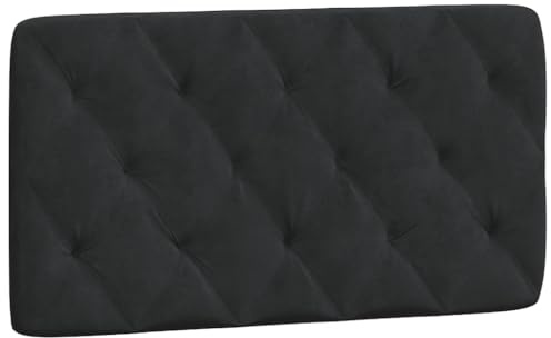 vidaXL Kopfteil-Kissen Schwarz 100 cm Samt