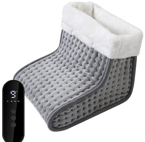 Dhqkqg Fußwärmer, Elektrische Fußheizung, Schnelles Heizkissen für den Fuß mit 9 Heizstufen, Intelligente Timer-Einstellungen, 30-65℃ Schnelle Erwärmung, Waschbarem Innenfutter, für Damen und Herren