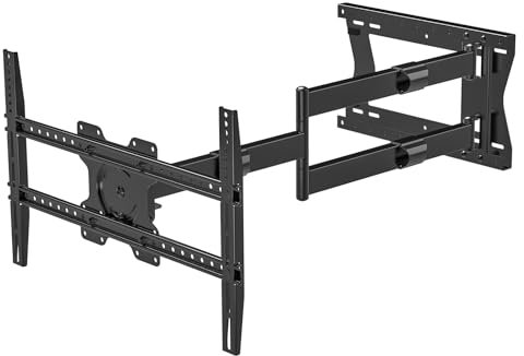 DQ WALLSUPPORT - Supporto TV parete braccio articolato extra lungo da 1000 mm, staffa TV LCD/LED/OLED da 42-85, fino a 60 kg, braccio snodato girevole, rotazione di +/-90°