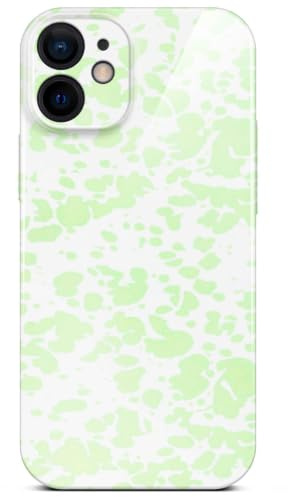 ONEFLOW für iPhone 12 Hülle mit Design Muster, Designer Case Handy Schutzhülle mit Kameraschutz, Hardcase Bedruckt dünne Handyhülle, Splash Cover, Farb Flecken Mint Grün