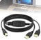 Aicharynic Divisor de cable de impresora USB B, 2 cables de impresora USB-A a USB-B con botón de alternancia, 2 en 1 USB impresora cable distribuidor para dos ordenadores, impresoras, faxes,