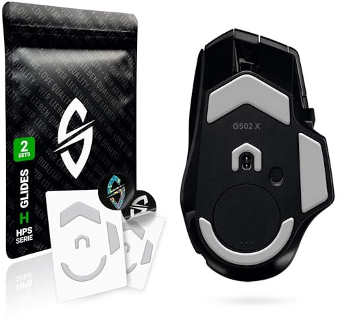 SensoryBoost HPS Glides (Lot de 2) pour Logitech G502 X Plus, Lightspeed – Équilibre Parfait Entre Vitesse et contrôle – Arrondi et Durable – Patins de Souris de Rechange, Skates – Accessoire Souris