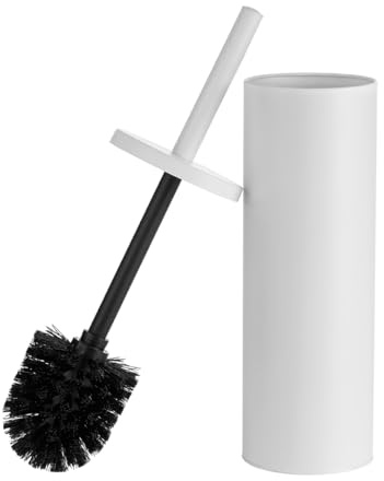 ADGO WC-Bürste Set Toilettenbürsten Robuste Klobürste geschlossen in universeller Weissoptik Toilet Brush Breite: 97 mm Höhe: 380 mm Stahl, Kunststoff