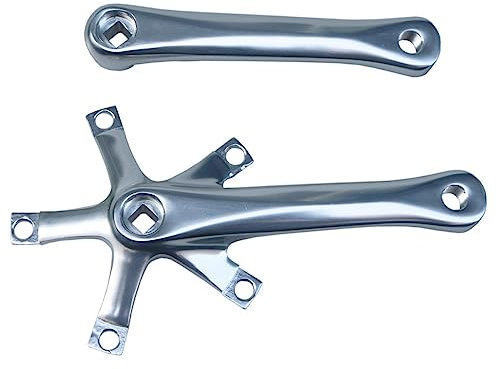 IBOWZ Fahrrad Kurbel Garnitur, 165mm Vierkant-Kurbelarmsatz für MTB, 130BCD, Links/rechts, für Rennrad/Mountainbike