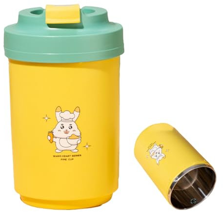 Wectirc Coffee Mug with Lid - Reusable Hot and Cold Coffee Mug,Stainless Steel Thermo Bottle Tumbler with Lid for Coffee, Water, Juice, Beer, Wine, Whiskey