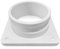 WENKTO® Flansch für Lüftungsrohr; Rohrflansch; Wandflansch ⌀ 30-220 mm weiß; Schraub-Flansch Rohrverbinder für Lüftungssysteme; Lüftungs-Wandflansch aus PLA-Kunststoff (Weiß, ⌀ 50 mm)