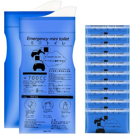 12 Pcs Portable Urinal for Women Men, 700 ml Urine BagsPee Bags, Emergency Toilet Vomit Bags for Travel Urinals, Portable Camping Toilet Bags with Gel for Traffic Jam Hiking Camping Adults Pregnant