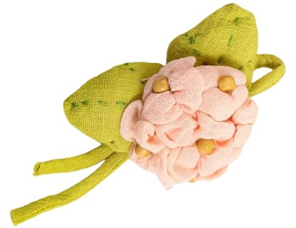 Broche fleur en coton et lin respirant - Broderie délicate - Confortable à porter toute la journée - Accessoire de boutique en tissu en alliage - Accessoire floral, taille unique, Comme décrit