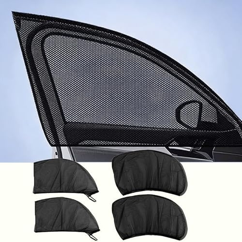 Pare Soleil Chaussette pour Toyota Land Cruiser Prado FJ120 KDJ 120 125 2003-2009, Lot de 4 Pare-Soleil Fenêtre Voiture Latérale Maille Haute Densité Protection UV et Isolation Thermique