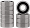 XiKe 6000-2RS Kugellager 10x26x8mm Chromstahl und Vorgeschmiert, 6000RS Rillenkugellager mit Gummi Doppeldichtung, 10er-Packung