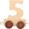 Buchstabenzug | Geburtstags Zahlen und Waggon mit Kerzenhalter | Holzeisenbahn | EbyReo? Namenszug aus Holz | personalisierbar | Geburtstag oder als Deko f?r den Geburtstagstisch (Zahl 5)