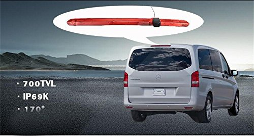 Rückfahrkamera kompatibel mit Mercedes Benz MB Vito ab Baujahr Bj 2016 IR Nachtsicht 10 Meter Kabel NTSC für Monitor Rückfahrsystem