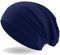 Hatstar® Klassische Slouch Long Beanie Mütze | leicht und weich | für Damen und Herren | Übergangsmütze für Frühling und Sommer (Navy)