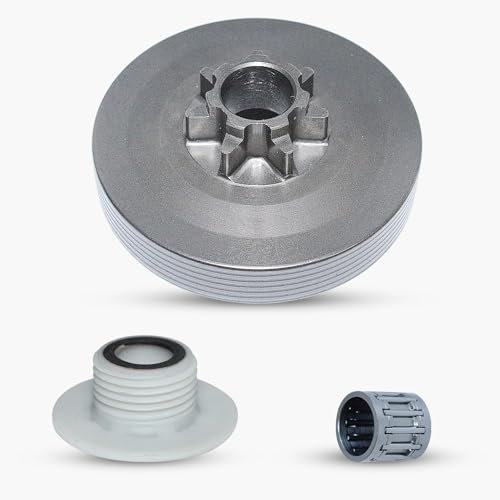 Haishine .325''-7T Frizione campana Guidare Sperone Tamburo pignone Ingranaggio a vite senza fine per il Chinese Motosega 4500 45cc 5200 52cc 5800 58cc Ricambi per seghe