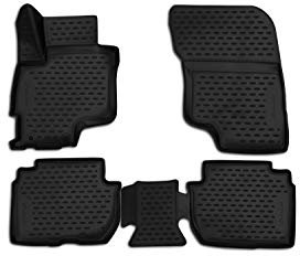Element 3D Passgenaue Premium Antirutsch Gummimatten Fußmatten Mitsubishi Outlander PHEV 2014-2019, Schwarz