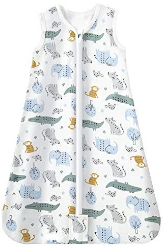 Mosebears Schlafsack Baby Sommerschlafsack 0.5 Tog Babyschlafsack 100% Baumwolle atmungsaktiv Babyschlafsack (Tierparadies,XL (18-24Months))