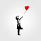 Gesar Adesivo Banksy - Bambina con Palloncino - Ragazza con Palloncino - Adesivo da Parete - Vinile - Ideale per decorare Pareti - Adesivo Interior design - Colore come da Immagine (60 X 134 Cm)