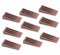 Lot de 9 butées de porte en plastique, cale de porte, fonctionne bien sur le carrelage, la moquette, les sols en bois dur et stratifiés, design antidérapant et élégant. (Marron)