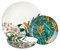 Maxwell & Williams II0099 Dinner Set 12 tlg. – Night Dinner – Porzellan bunt mit Blüten-Blätter-Muster und Geschenkbox
