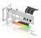 EZDIY-FAB GPU Vertical Mount PCIe 4.0 Graphic Card Holder with 5V 3 Pin ARGB LED Module, Video Card VGA Support Kit with PCIe 4.0 X16 Gen4 17cm/6.69in Riser Cable 90 Degree Right Angle-White