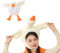 Chapeau d'oie en peluche, chapeau d'animal en peluche d'oie blanche, chapeau de fête amusant, chapeau de costumade, chapeau d'hiver tendance pour Halloween, Noël, anniversaire