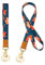 IOPJLK Schlüsselband, Lanyard Umhängeband mit Metall Ring und Leder, Umhängeband Schlüsselband und Wristlet Umhängeband, Schlüsselband zum Umhängen für Schlüssel, Mobile Handys Telefon, Charms(Orange)