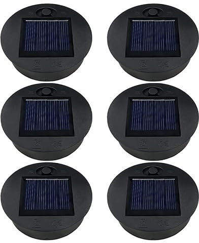 ULEMONDEE Solarleuchten Ersatz 7cm/8cm,solar Einmachglas Led Einsatz,ersatz Solarmodul Für Gartenleuchten (7cm 6 Stk)