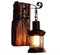 Rustikale Wandleuchte Vintage Retro Wandlampe Nostalgische Wandleuchten Metall Glas Kreative E27 Rustikal Holz Wandbeleuchtung Restaurant Cafe Wand Lampe Korridor Küche Schlafzimmer Wohnzimmer