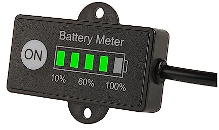 Runleader DC 12V bis 48V LED Mini Batterie-Leistungsanzeige, Batterieladeerinnerung, Anwendbar auf Blei-Säure LiFePO4 18650 Akku-Rasenmäher-Golfwagen-Gabelstapler-Scheuersaugmaschine