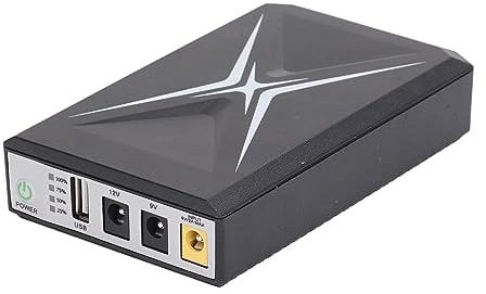 Pyhodi Mini-USV-Batterie-Backup 10400 MAh, Unterbrechungsfreie Stromversorgung für Überwachungskameras mit Eingang DC USB-Ausgang USB 5 V DC 9 V 12 V 2 A, WLAN-Router mit Breiter