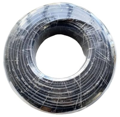 Solarkabel, 100 Meter/Rolle, 2,5 mm² (14 AWG), rot oder schwarz, PV-Kabel, Draht, Kupferleiter, CE-TÜV-Zertifizierung (Color : 100Meters Black)