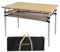 WKFAMOUT Klapptisch Campingtisch Bambus Klappbar Höhenverstellbar 100x72 cm Outdoor Gartentisch Faltbar Aluminium Beine mit Netzbeutel für Camping Picknick Kochen Wandern Reisen