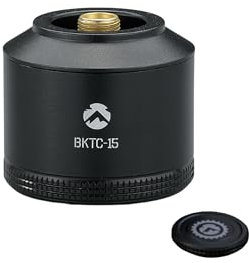 Campingmoon Nachfüllbarer Gaskanister, leer, Taschentank für Gaslaterne, Rucksackreisen, Camping, 15 g, schwarz, BKTC-15