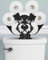 Wigag Schnauzer Toilettenpapierhalter Ständer für zusätzliche 8 Rollen, lustige, dekorative freistehende Toilettenpapieraufbewahrung, Bauernhaus, Badezimmer, Tierdekoration, Zubehör,