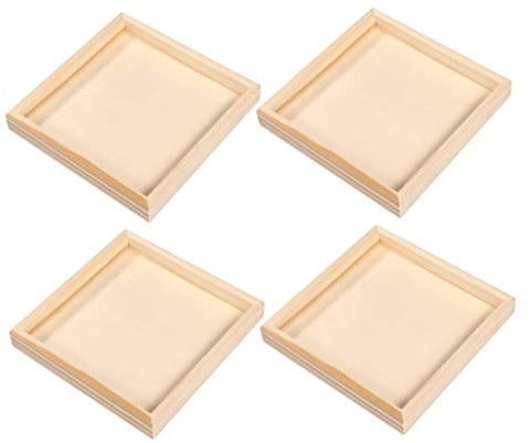 Garneck 4stücke Teiliges Holz-Puzzle Robuste Ablagetabletts Puzzles Für Organisation Von Holzbausteinen