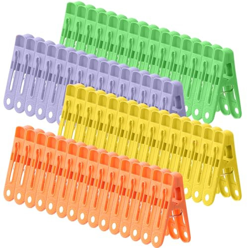 Rapidbok 60 Piezas Pinzas para La Ropa, Pinzas de Plástico, Pinzas de Ropa, Pinzas Coloridas, Pinzas Calcetines, Pinzas Antideslizantes para Lavandería, Ropa, Edredón, Calcetines