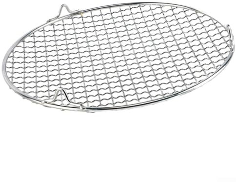 Hasaller Camping-Grillrost, rundes Grilltablett, Edelstahl-Grillnetz mit 2 cm Beinen, Mehrzweck-Grillrost (25 cm), 27MUTD8S3F6473SZ5IWJ39ZD