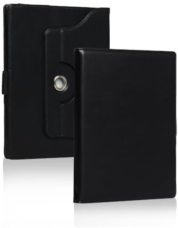 INSOLKIDON Compatible con BIGME B751C 7-Inch Tablet Funda Protectora de Cuero Bumper Protección Carcasa con Soporte Función, Auto-Sueño/Activación Funda Plegable (Black)