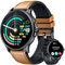 Smartwatch Orologio Uomo Fitness Watch: Smartwatch Uomo Chiamate Telefono Sanguigna Pressione Contapassi Impermeabile Cardiofrequenzimetro Polso Sport 1,43’’ Rotondo AMOLED Touchscreen per Android iOS