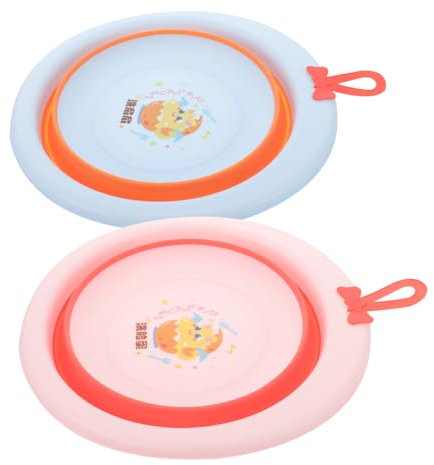 MERRYHAPY 2pezzi Vaschetta Per Ragazzo Ragazza Cartoon Lavabo Per Ragazzo Ragazza Collassabile Per Lavare Viso e Piedi Accessori Funzionali Per La Del Ragazzo Ragazza