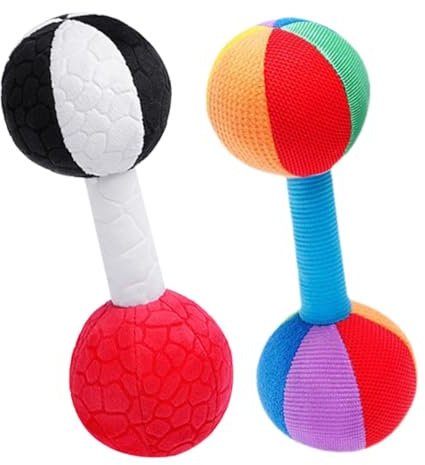 KOMBIUDA Tuch Hantel Baby Greifen 3-6 Monate Baby Finger Training Sicher Spielzeug