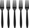 50 Pieces Heavy Duty Black Plastic Forks, Reusable and Washable Forks,Black Reusable Forks Perfect for Picnics, Parties, Tableware and Dinnerware,Reusable Forks