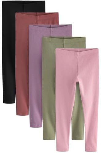 NEXT Gerippte Leggings im 5er-Pack Mehrfach 4 Jahre