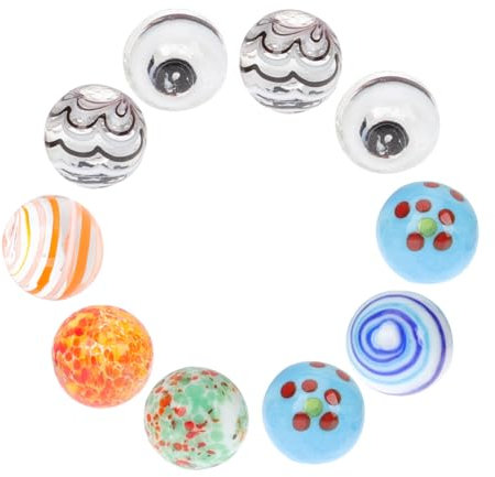 Toyvian 10stücke Teiliges Handgefertigter Glas-weihnachtskugeln Im Vintage-Stil Glänzende Christbaumkugeln Aus Glas Für Festliche Dekorationen Zu Weihnachten Geburtstag Und Party