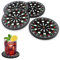 4-teiliges Set Dart-Getränkematten,waschbare Spaßmatten, rutschfeste Bierdeckel,hitzebeständige Kaffee-Untersetzer, kreative Dartscheibe, Getränke-Tee-Untersetzer, Weinflaschen-Glas-Hausbar