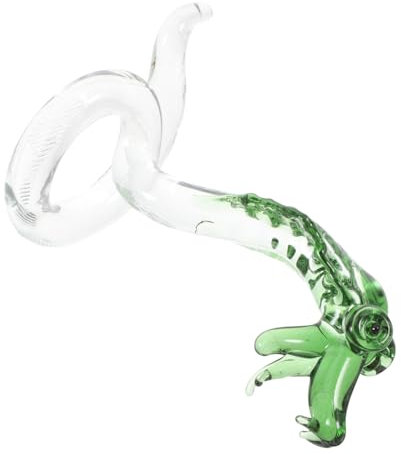 DOITOOL Rainbow Snake Statue Crystal Ornament Year Snake Decor Hand Blown Glass Figurine Unique Design for Living Room