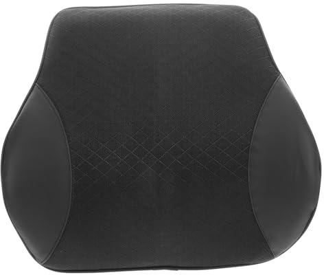 Cabilock Almohada Soporte Lumbar de Memory Foam para Coche y Silla de Oficina, Respaldo Diseño Ajustable y Base Antideslizante