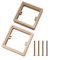 Jotekonoby Single Socket Spacer, 1 Gang 20MM Square Spacer, With Mounting Screws For Light Switch Cover Socket Installation(Gold)